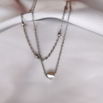Silver heart charm zapestnica za nogo