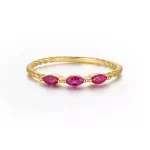 Golden ruby prstan