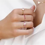 Golden ruby prstan srebro