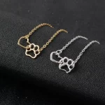 Minimalistična verižica Paw love s simbolom ljubezni do živali